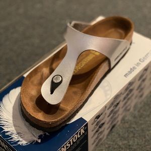 Silver Birkenstock Sandals